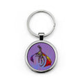 Dragon Keychain — Colorful Fantasy Round Stainless Steel Keyring