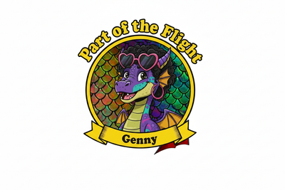 Genny badge white background