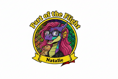 Natalie badge white background